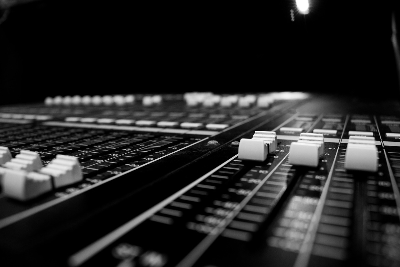 dj mixer closeup